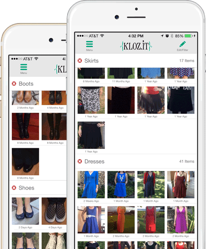 Clothing List Screenshot